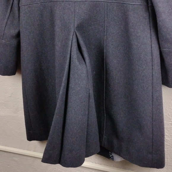 Guess Vintage Gray Wool Blend Shawl Collar Long Sleeve Mid Length Driving Coat - Picture 12 of 14